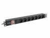Lanberg Listwa zasilająca Rack PDU 19  1U 10A 7X 230V PL 2m czarna C14